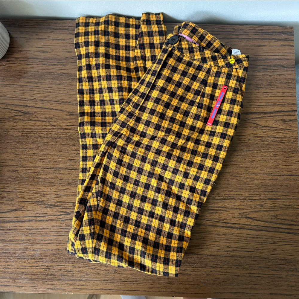 BNWT Unif Kick Flare Plaid Pants
